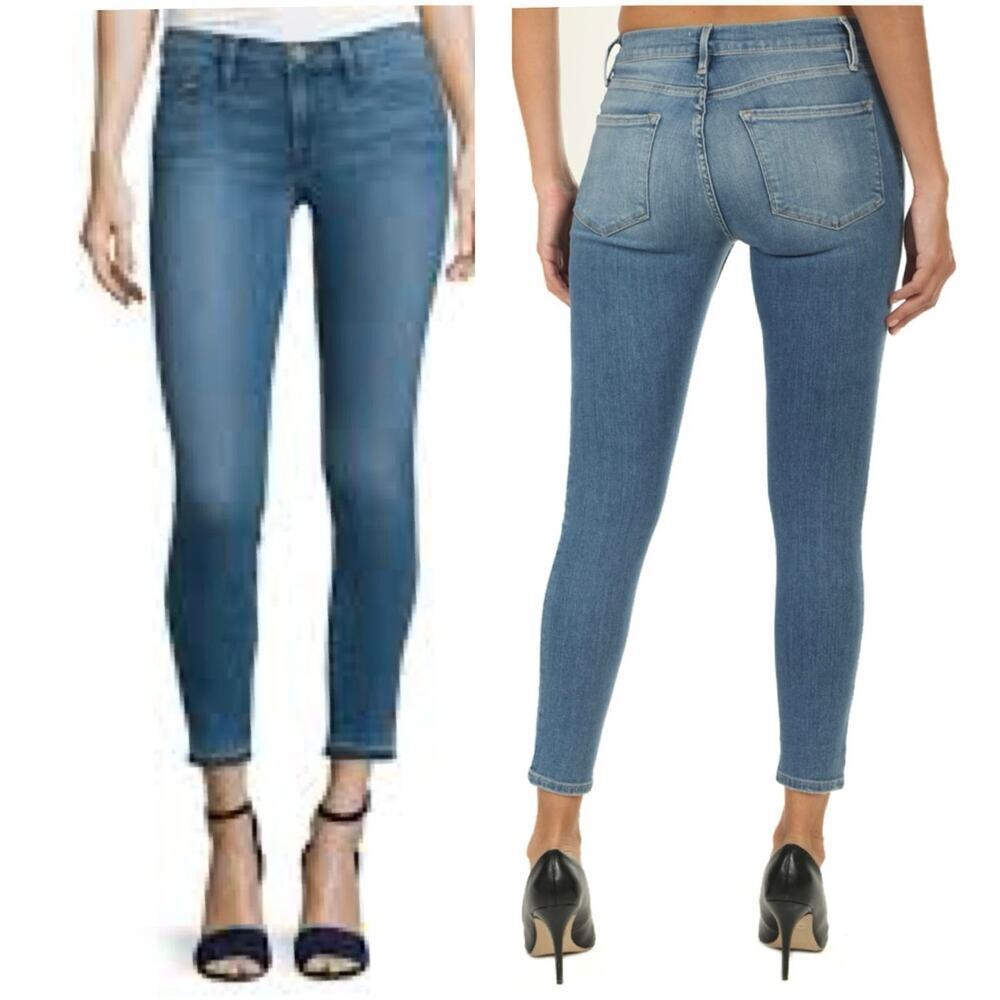 Frame Denim Womens Le Skinny De Jeanne Crop Jeans in Queen Size 29 *EUC